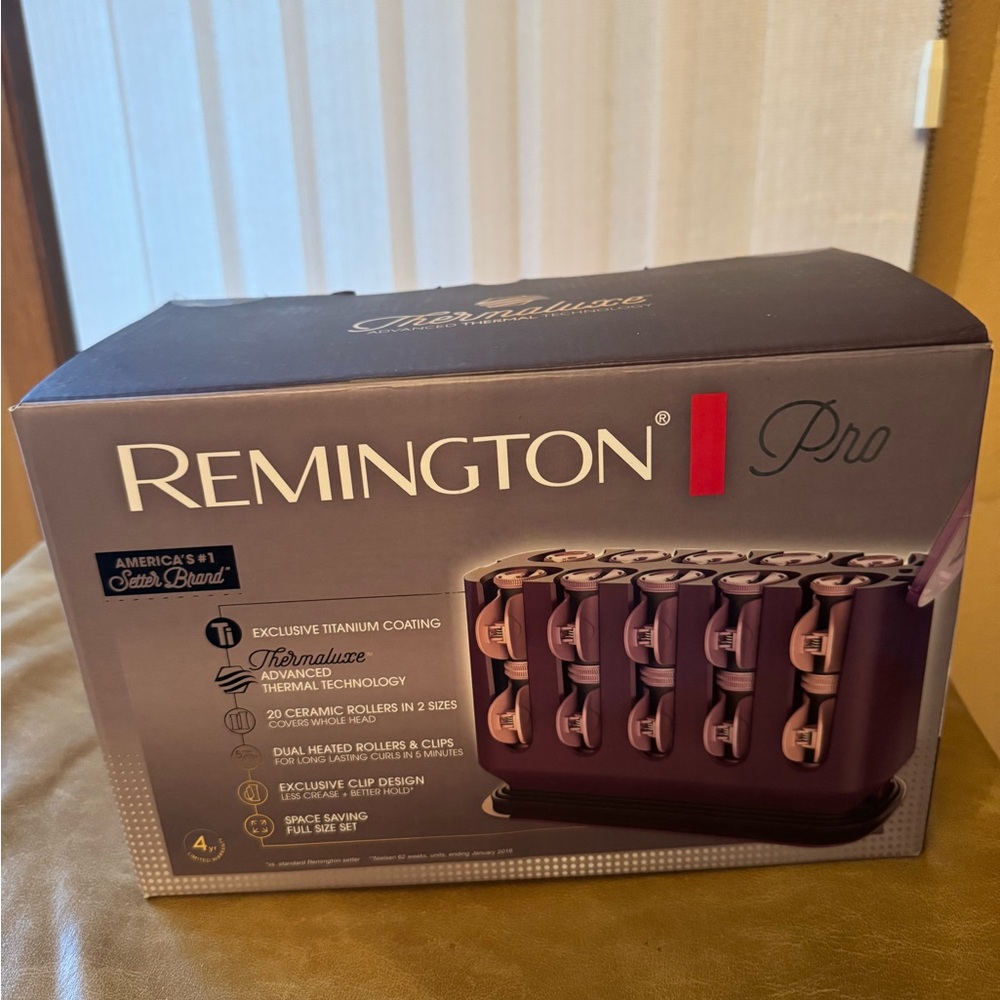 New Remington Pro Heated Hair Ceramic Rollers with Clips.